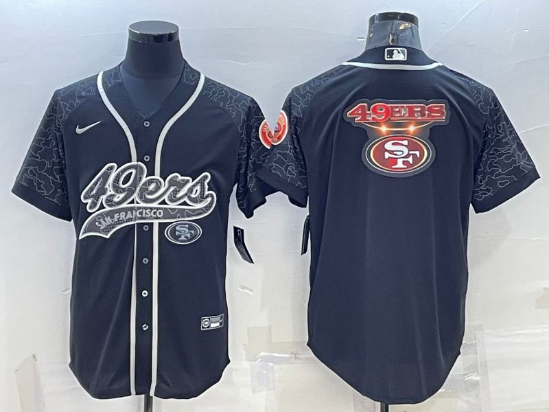 Men San Francisco 49ers Blank Black Reflector 2022 Nike Co branded NFL Jerseys->chicago bears->NFL Jersey